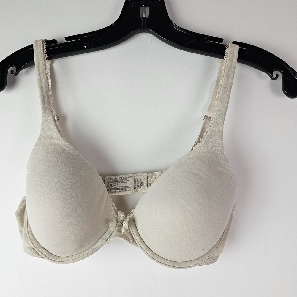 Body by Victoria's Secret Lined Perfect Coverage Bra Women's Size 32C Beige Soft